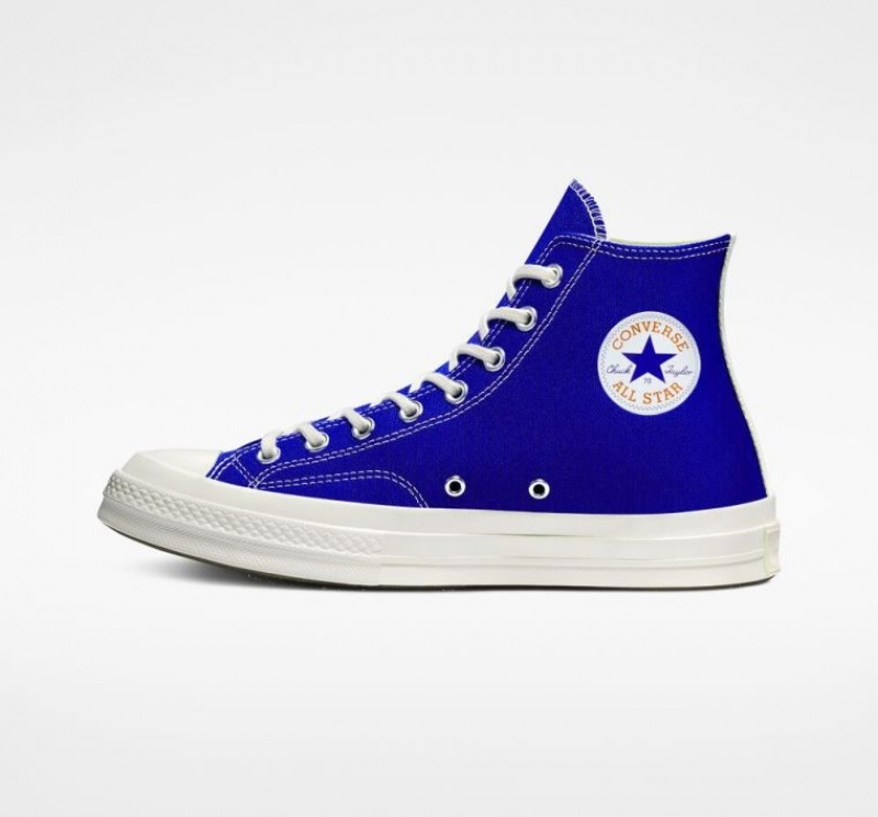 Tenis Converse X Comme Des Garçons Play Chuck 70 Altos Hombre Azules | COLOMBIA K8349M