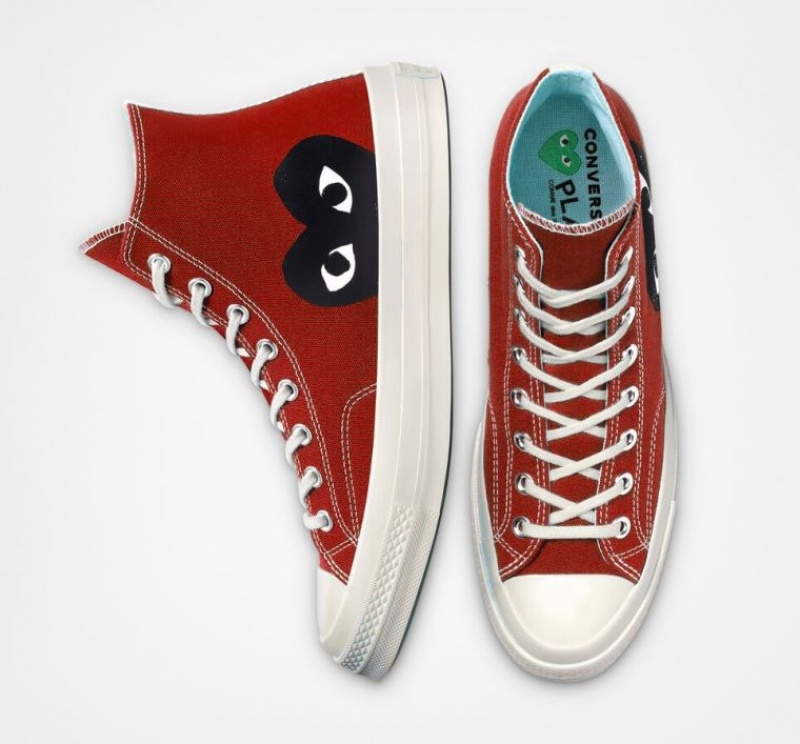 Tenis Converse X Comme Des Garçons Play Chuck 70 Altos Hombre Rojas | COLOMBIA Q9876O