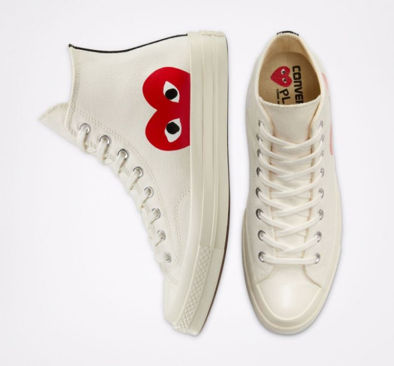 Tenis Converse X Comme Des Garçons Play Chuck 70 Altos Hombre Blancas | COLOMBIA M7431T