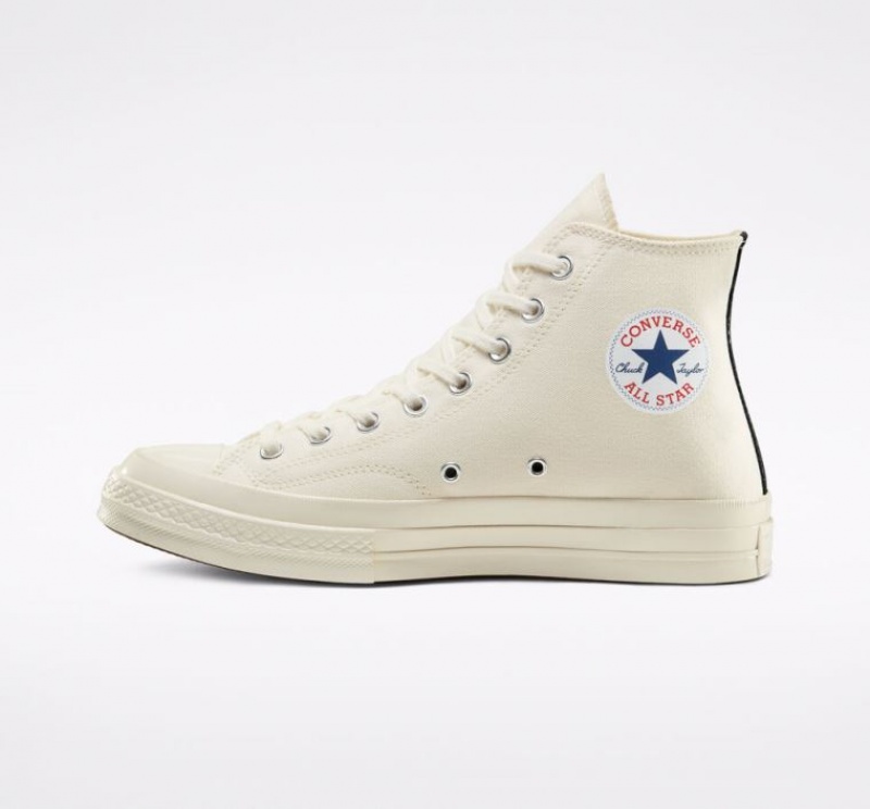 Tenis Converse X Comme Des Garçons Play Chuck 70 Altos Hombre Blancas | COLOMBIA M7431T