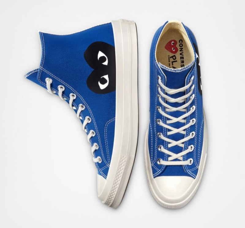 Tenis Converse X Comme Des Garçons Play Chuck 70 Altos Hombre Azules | COLOMBIA F2684J