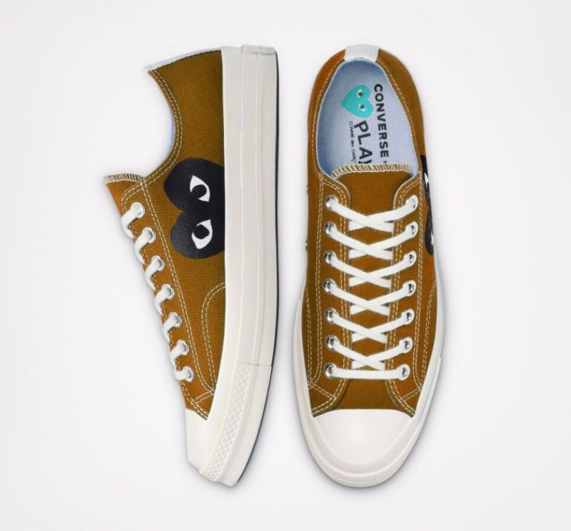 Tenis Converse X Comme Des Garçons Play Chuck 70 Bajos Hombre Marrones | COLOMBIA Q5623M