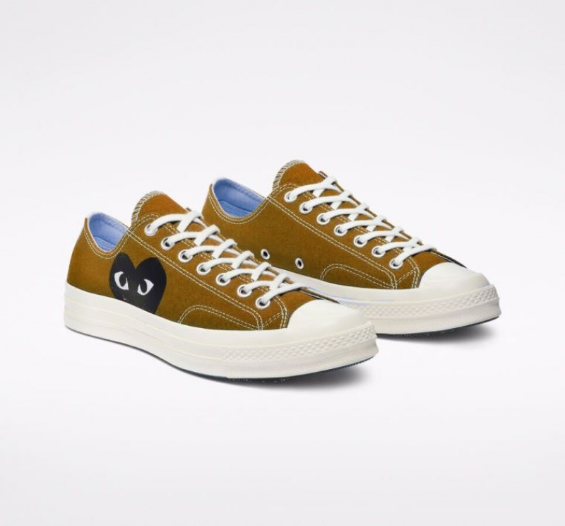 Tenis Converse X Comme Des Garçons Play Chuck 70 Bajos Hombre Marrones | COLOMBIA Q5623M