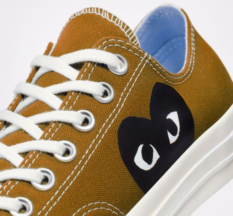 Tenis Converse X Comme Des Garçons Play Chuck 70 Bajos Hombre Marrones | COLOMBIA Q5623M