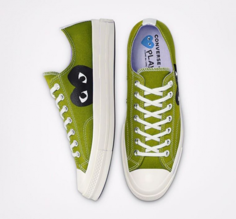 Tenis Converse X Comme Des Garçons Play Chuck 70 Bajos Hombre Verde | COLOMBIA G6981Z