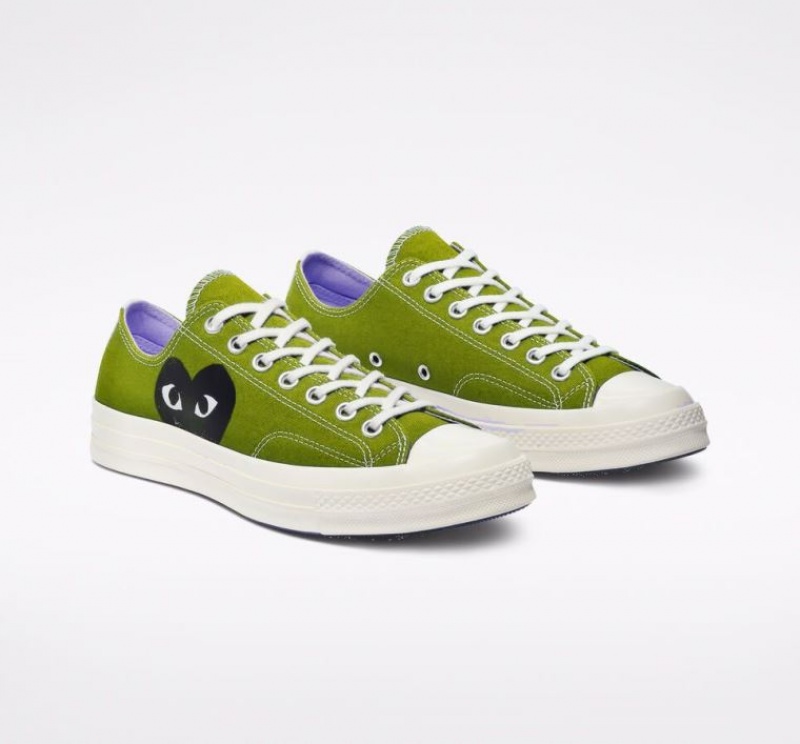 Tenis Converse X Comme Des Garçons Play Chuck 70 Bajos Hombre Verde | COLOMBIA G6981Z