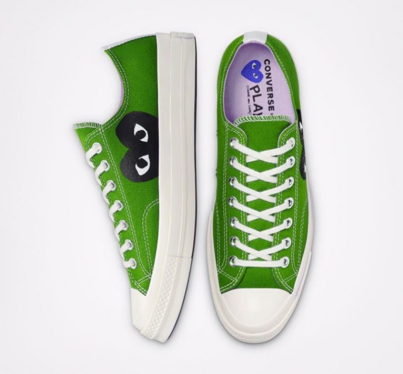 Tenis Converse X Comme Des Garçons Play Chuck 70 Bajos Hombre Verde | COLOMBIA P7901V