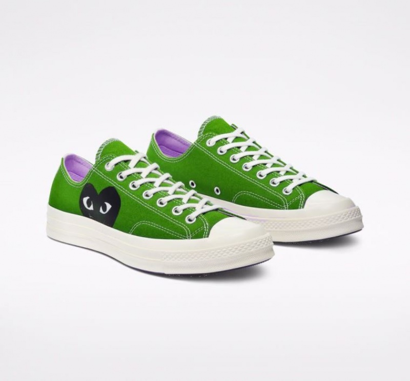 Tenis Converse X Comme Des Garçons Play Chuck 70 Bajos Hombre Verde | COLOMBIA P7901V