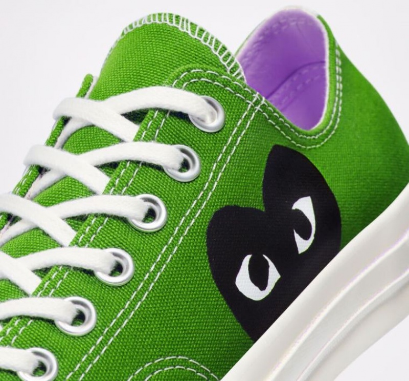 Tenis Converse X Comme Des Garçons Play Chuck 70 Bajos Hombre Verde | COLOMBIA P7901V