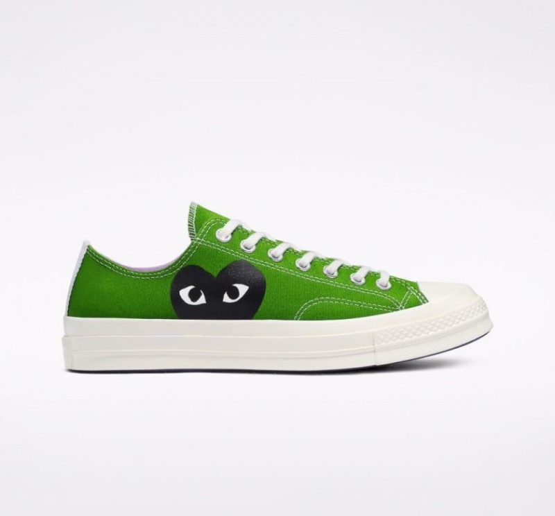 Tenis Converse X Comme Des Garçons Play Chuck 70 Bajos Hombre Verde | COLOMBIA P7901V