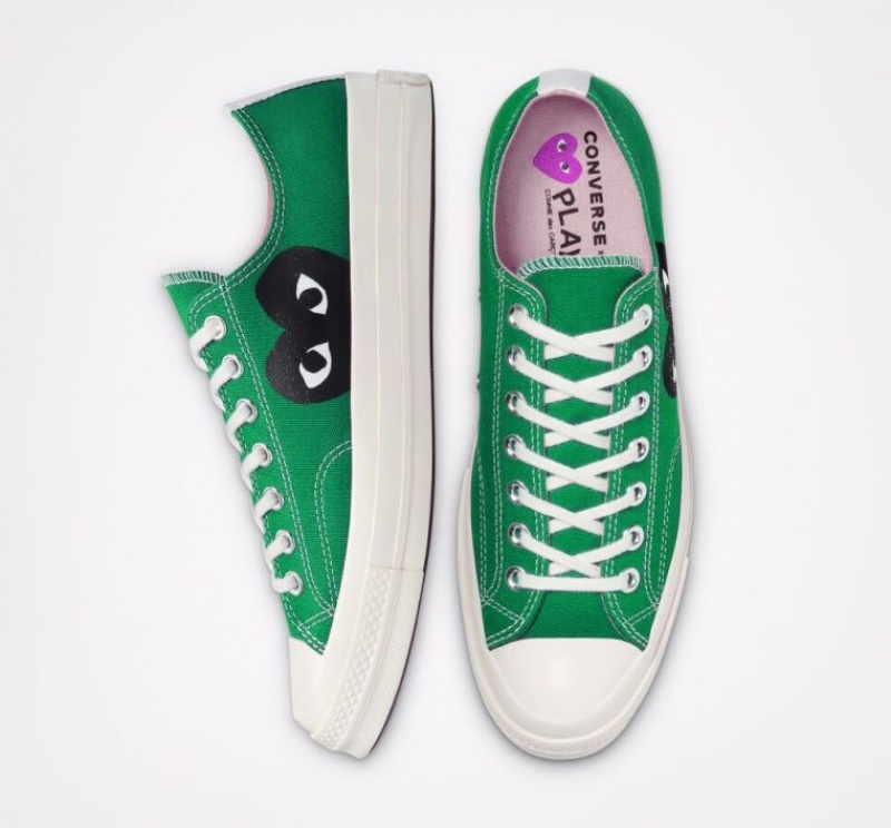 Tenis Converse X Comme Des Garçons Play Chuck 70 Bajos Hombre Verde | COLOMBIA A6213Q