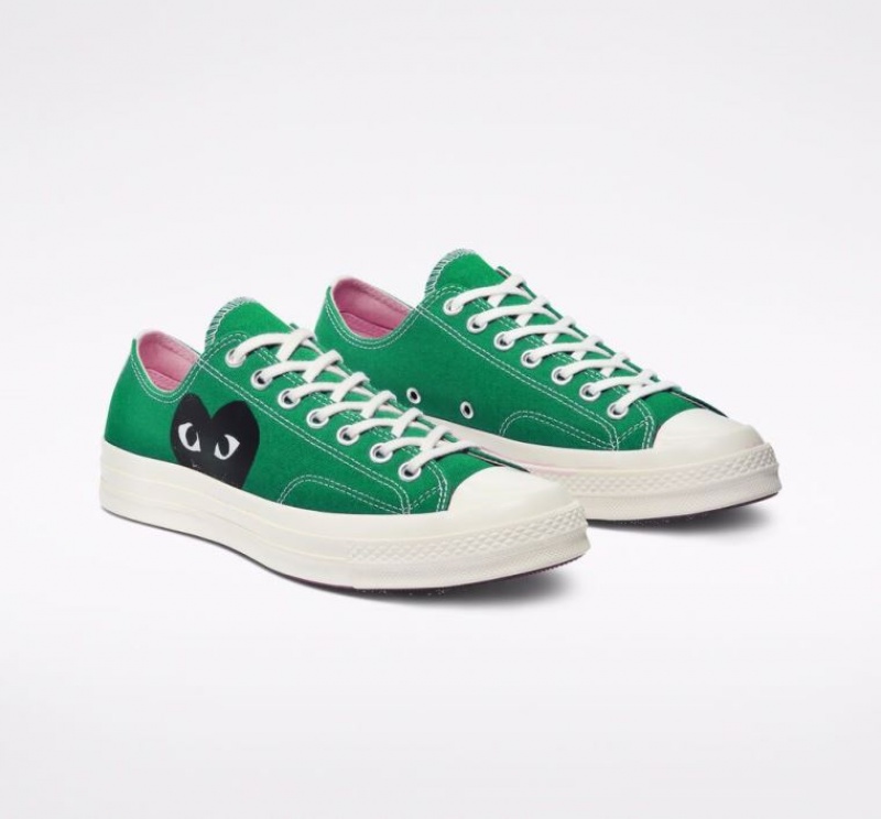 Tenis Converse X Comme Des Garçons Play Chuck 70 Bajos Hombre Verde | COLOMBIA A6213Q