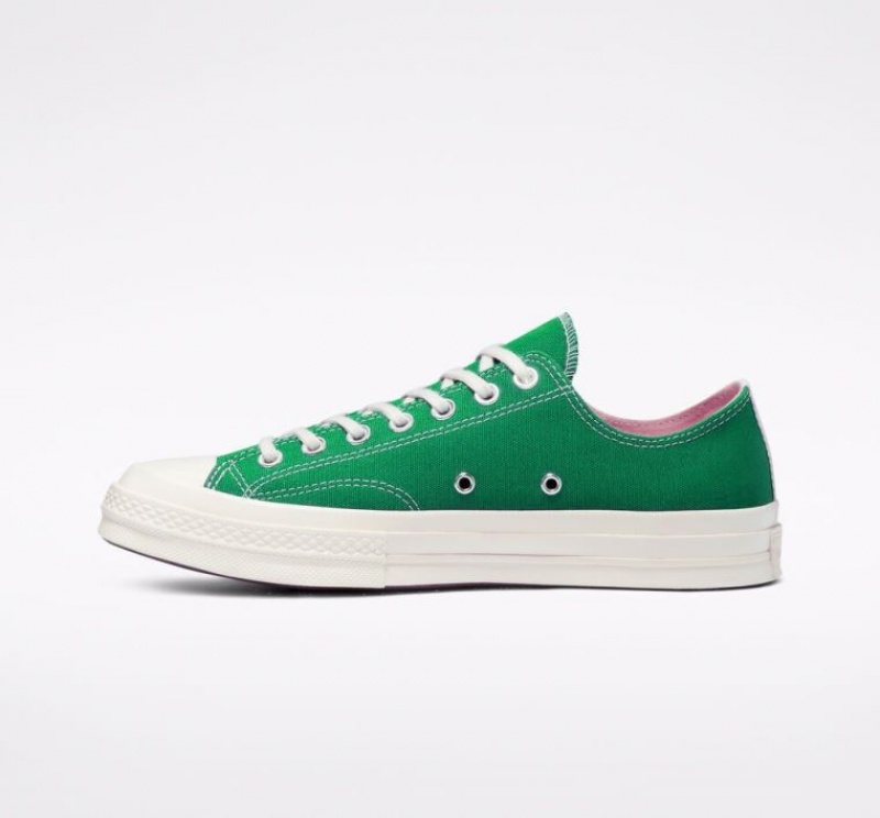 Tenis Converse X Comme Des Garçons Play Chuck 70 Bajos Hombre Verde | COLOMBIA A6213Q