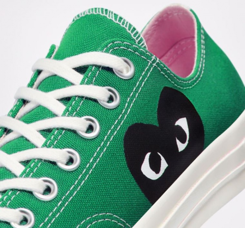 Tenis Converse X Comme Des Garçons Play Chuck 70 Bajos Hombre Verde | COLOMBIA A6213Q