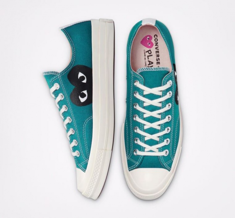 Tenis Converse X Comme Des Garçons Play Chuck 70 Bajos Hombre Turquesa | COLOMBIA E2975V