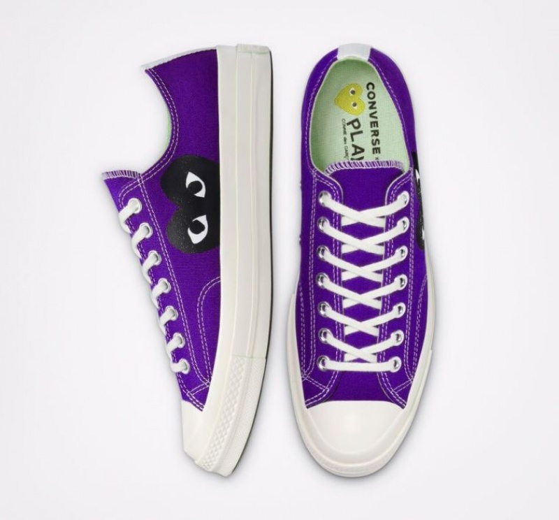 Tenis Converse X Comme Des Garçons Play Chuck 70 Bajos Hombre Moradas | COLOMBIA I6438M