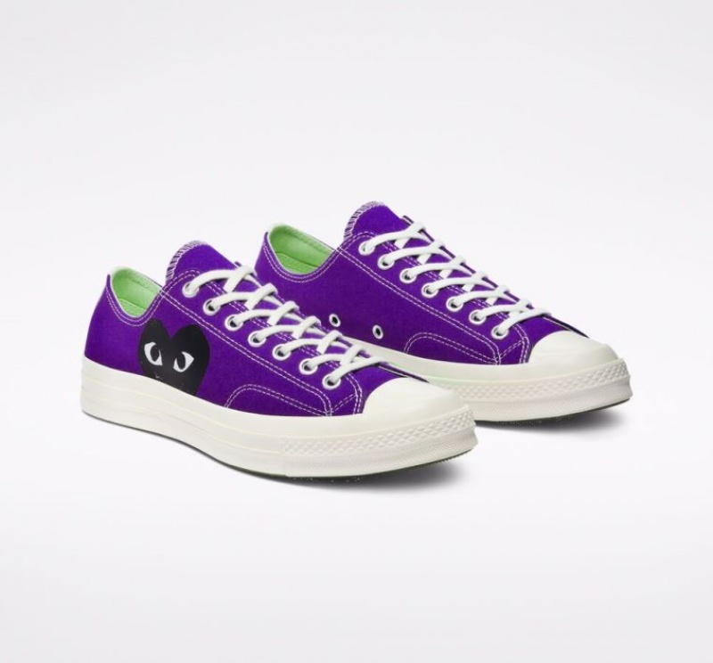 Tenis Converse X Comme Des Garçons Play Chuck 70 Bajos Hombre Moradas | COLOMBIA I6438M