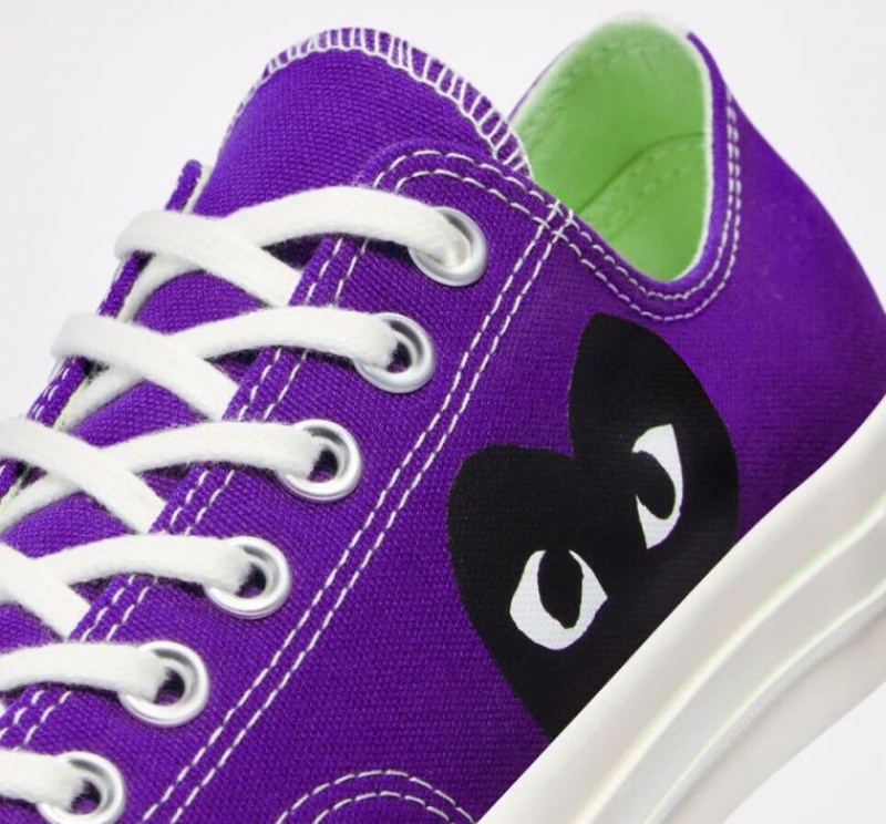 Tenis Converse X Comme Des Garçons Play Chuck 70 Bajos Hombre Moradas | COLOMBIA I6438M