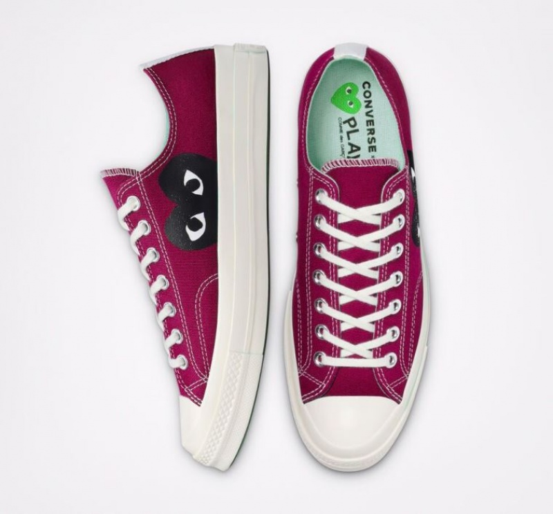 Tenis Converse X Comme Des Garçons Play Chuck 70 Bajos Hombre Fucsia | COLOMBIA P8159C