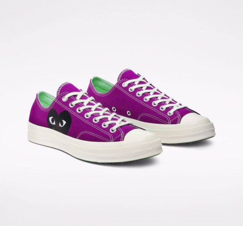 Tenis Converse X Comme Des Garçons Play Chuck 70 Bajos Mujer Moradas | COLOMBIA B8591I