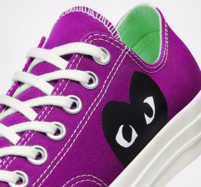 Tenis Converse X Comme Des Garçons Play Chuck 70 Bajos Mujer Moradas | COLOMBIA B8591I