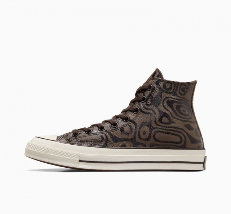 Tenis Converse X Wonka Chuck 70 Chocolate Swirl Altos Mujer Marrones | COLOMBIA E4378A