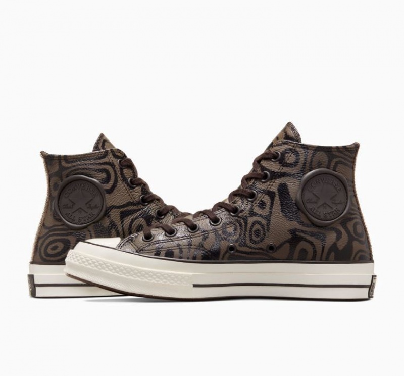 Tenis Converse X Wonka Chuck 70 Chocolate Swirl Altos Mujer Marrones | COLOMBIA E4378A