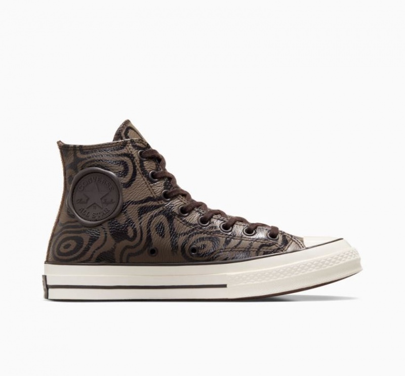 Tenis Converse X Wonka Chuck 70 Chocolate Swirl Altos Mujer Marrones | COLOMBIA E4378A