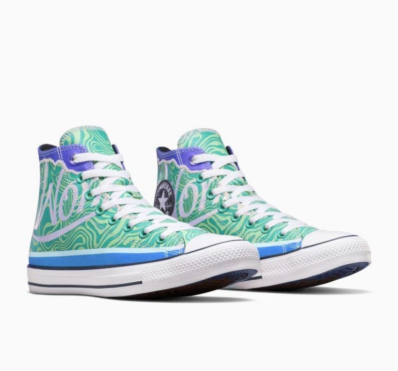 Tenis Converse X Wonka Chuck Taylor All Star Swirl Altos Hombre Verde | COLOMBIA B6829X