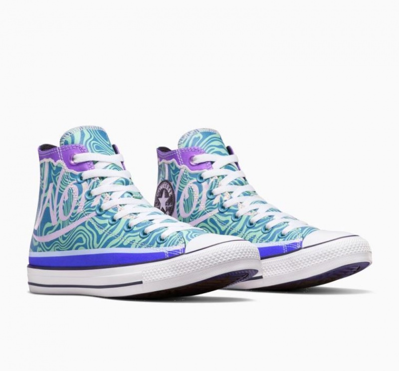 Tenis Converse X Wonka Chuck Taylor All Star Swirl Altos Hombre Verde | COLOMBIA U0734W