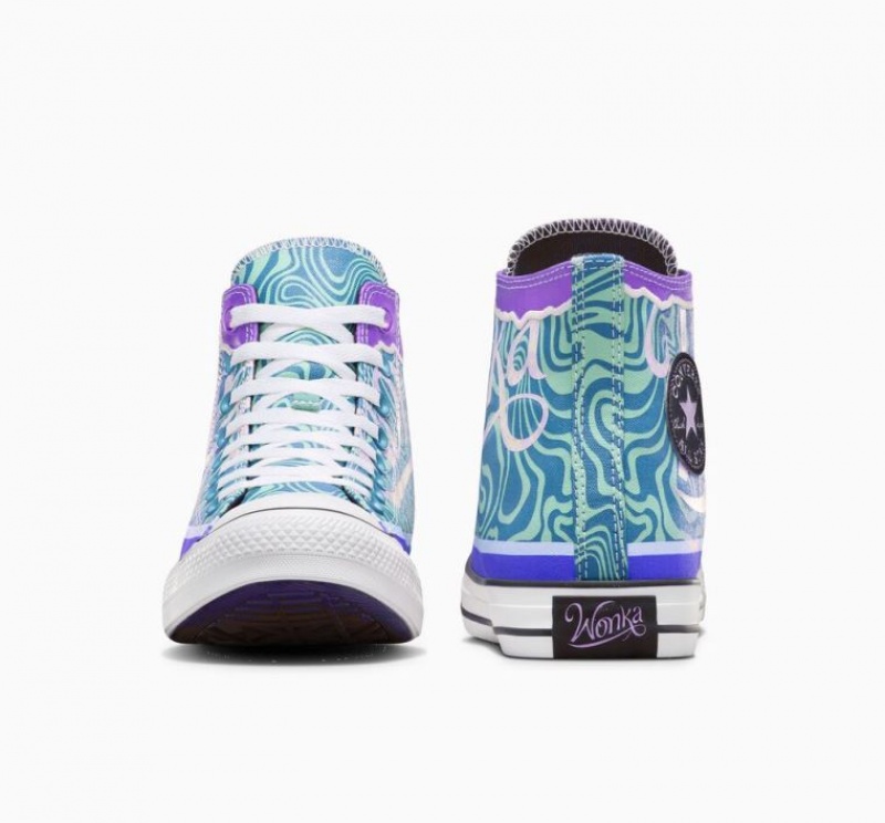 Tenis Converse X Wonka Chuck Taylor All Star Swirl Altos Hombre Verde | COLOMBIA U0734W