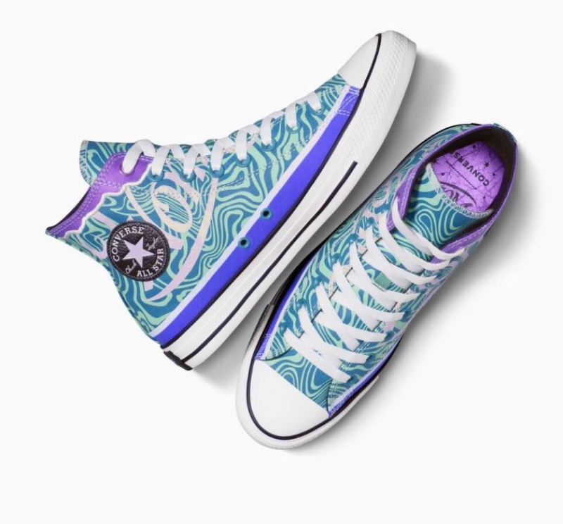 Tenis Converse X Wonka Chuck Taylor All Star Swirl Altos Hombre Verde | COLOMBIA U0734W