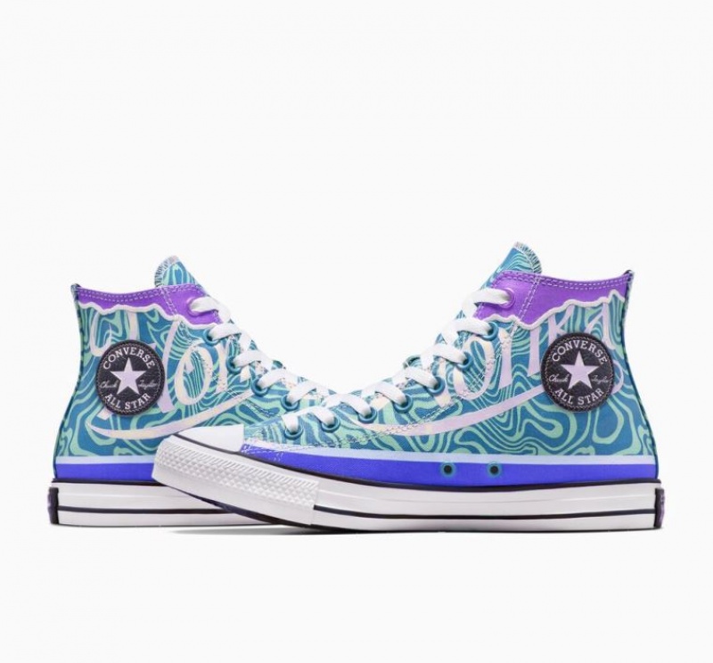 Tenis Converse X Wonka Chuck Taylor All Star Swirl Altos Hombre Verde | COLOMBIA U0734W