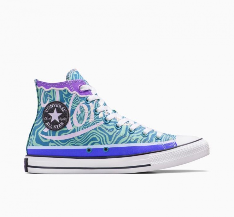 Tenis Converse X Wonka Chuck Taylor All Star Swirl Altos Hombre Verde | COLOMBIA U0734W