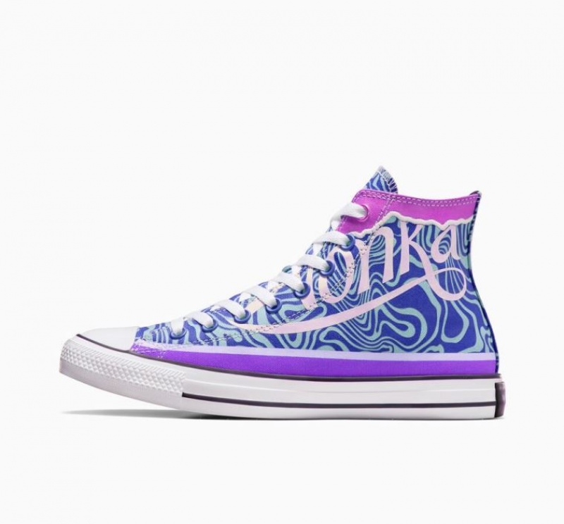 Tenis Converse X Wonka Chuck Taylor All Star Swirl Altos Hombre Azules | COLOMBIA M1675A