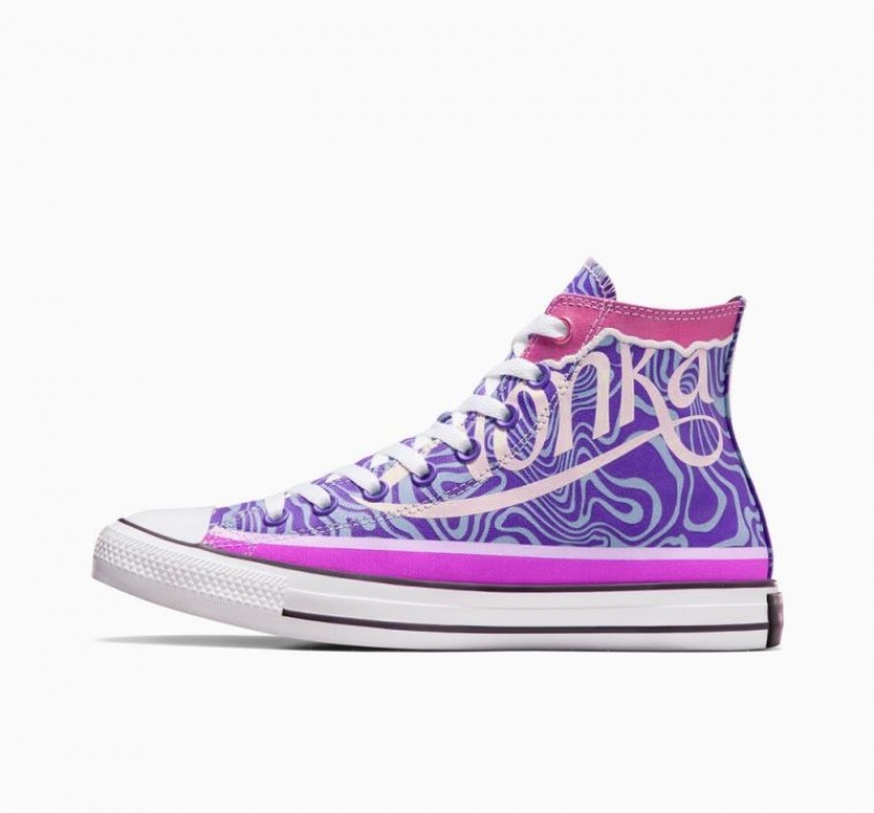 Tenis Converse X Wonka Chuck Taylor All Star Swirl Altos Hombre Moradas | COLOMBIA B0396M