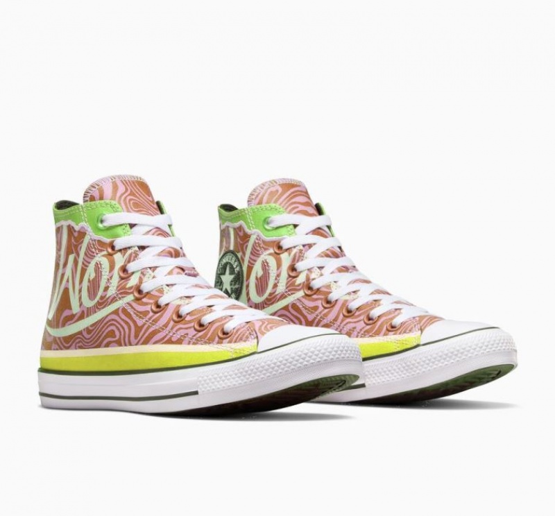 Tenis Converse X Wonka Chuck Taylor All Star Swirl Altos Hombre Naranjas | COLOMBIA V6301T