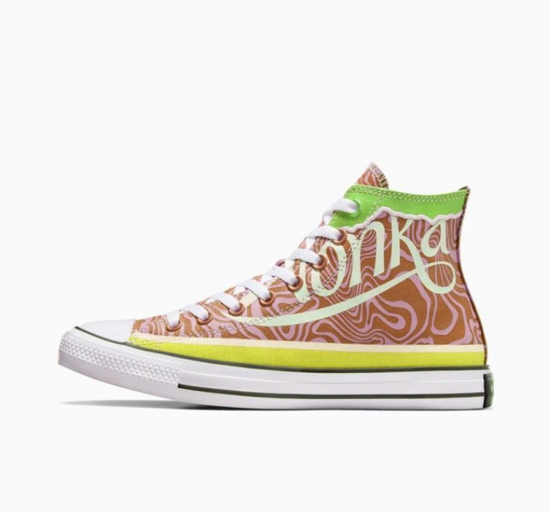 Tenis Converse X Wonka Chuck Taylor All Star Swirl Altos Hombre Naranjas | COLOMBIA V6301T