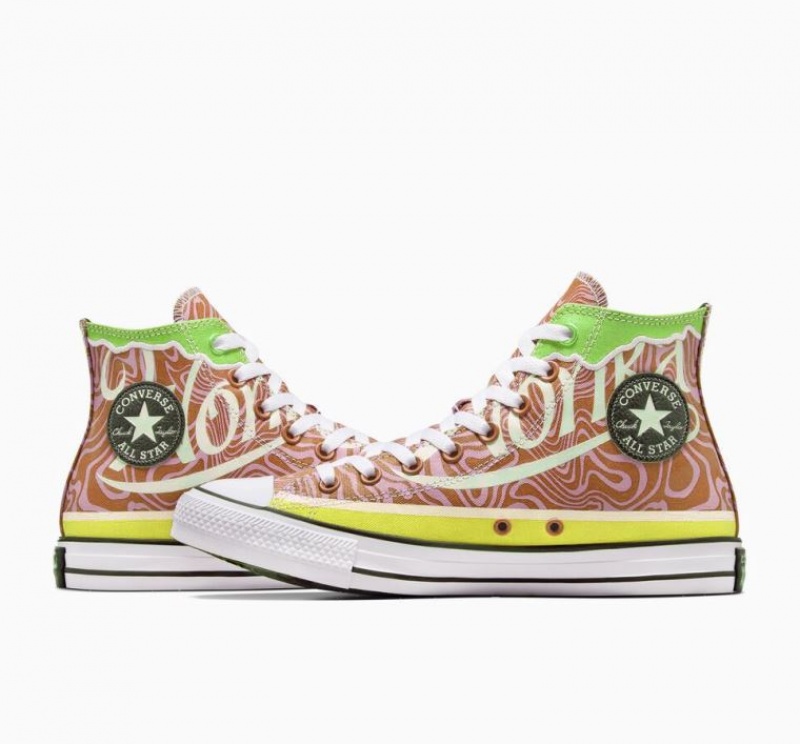 Tenis Converse X Wonka Chuck Taylor All Star Swirl Altos Hombre Naranjas | COLOMBIA V6301T