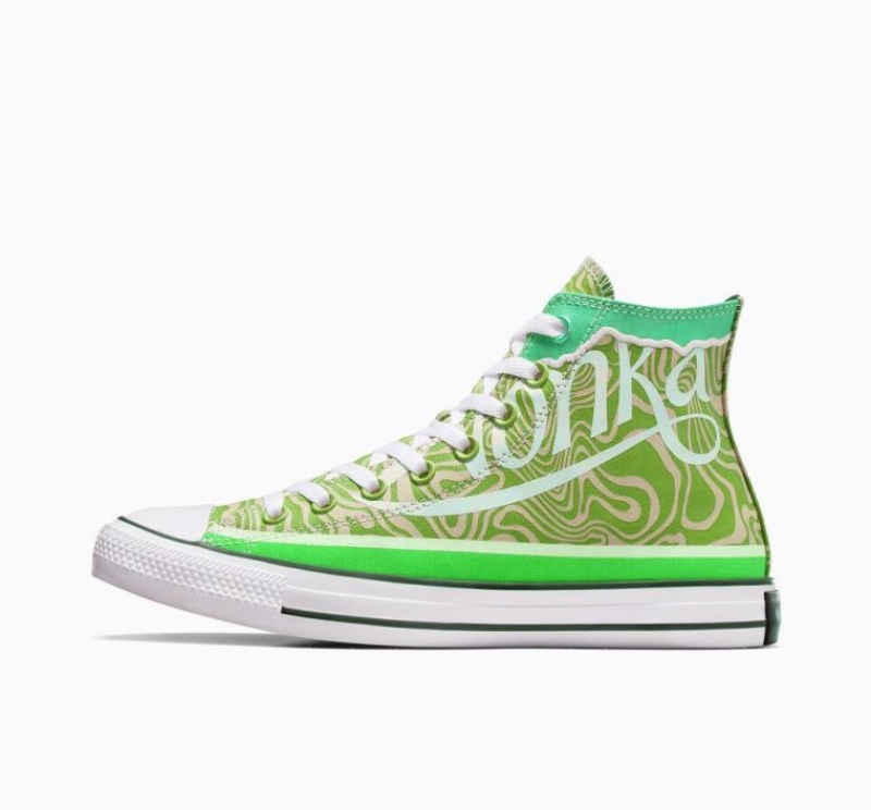 Tenis Converse X Wonka Chuck Taylor All Star Swirl Altos Hombre Verde | COLOMBIA T8397K