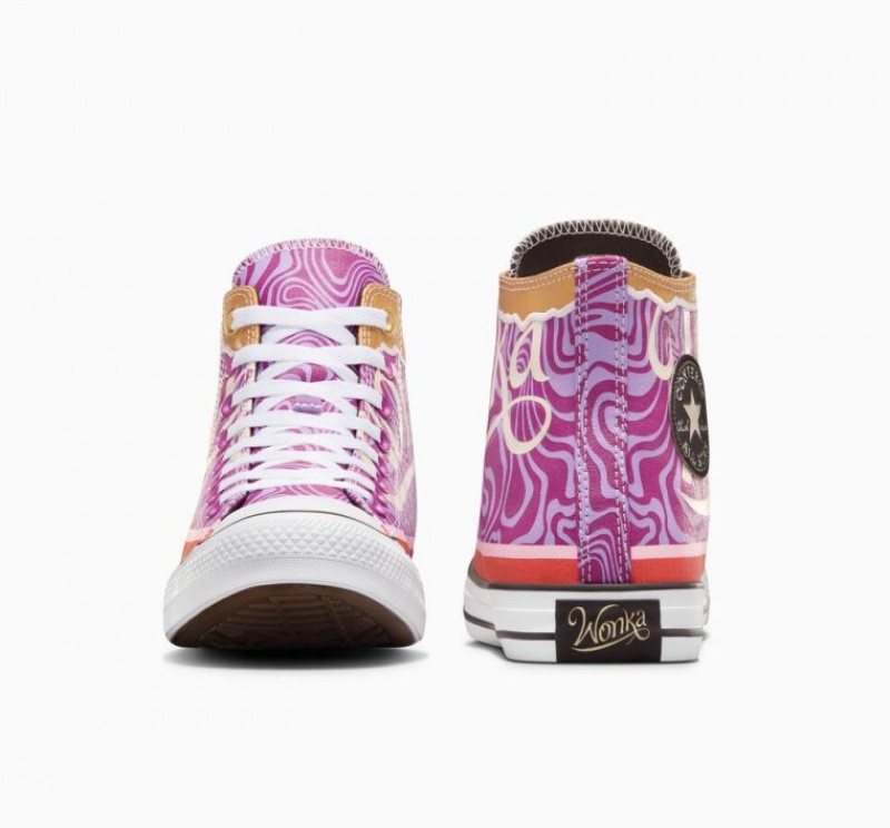 Tenis Converse X Wonka Chuck Taylor All Star Swirl Altos Hombre Moradas | COLOMBIA E6048U