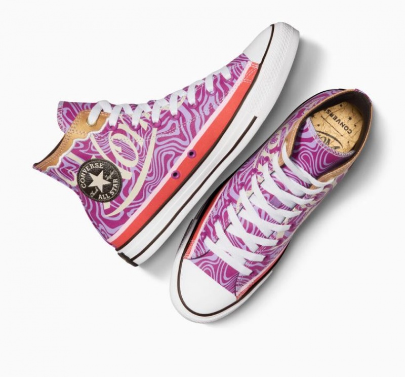 Tenis Converse X Wonka Chuck Taylor All Star Swirl Altos Hombre Moradas | COLOMBIA E6048U