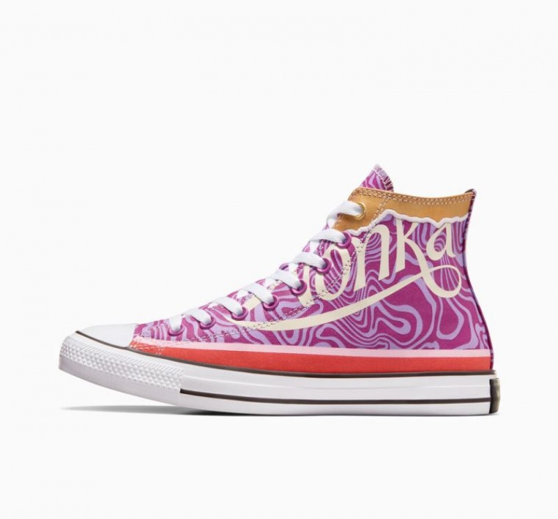 Tenis Converse X Wonka Chuck Taylor All Star Swirl Altos Hombre Moradas | COLOMBIA E6048U