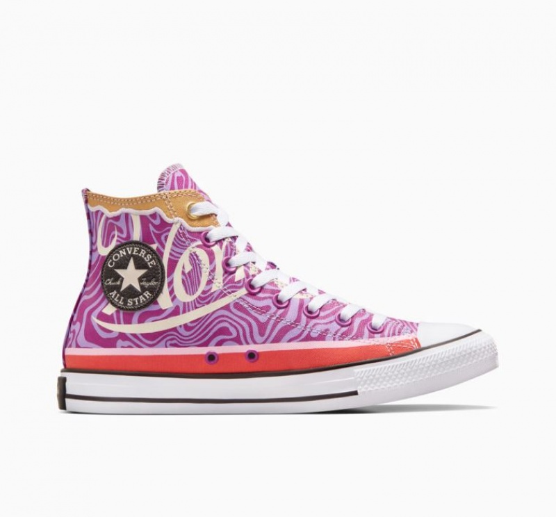 Tenis Converse X Wonka Chuck Taylor All Star Swirl Altos Hombre Moradas | COLOMBIA E6048U