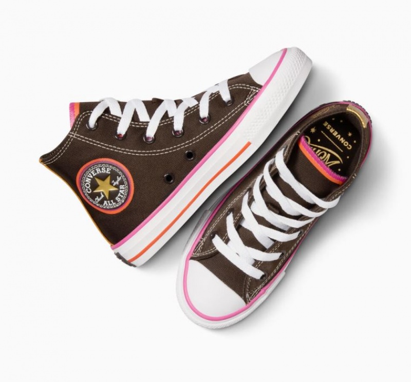 Tenis Converse X Wonka Chuck Taylor All Star Altos Niños Marrones Oscuro | COLOMBIA V4298E