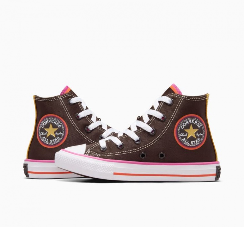 Tenis Converse X Wonka Chuck Taylor All Star Altos Niños Marrones Oscuro | COLOMBIA V4298E