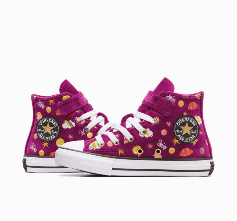 Tenis Converse X Wonka Chuck Taylor All Star Easy On Altos Niños Moradas | COLOMBIA W6092L