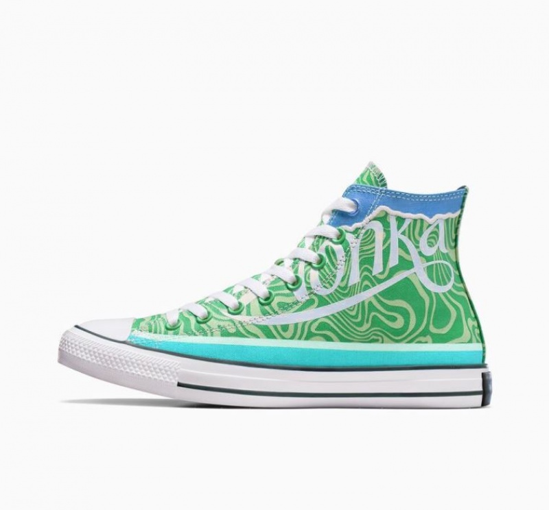 Tenis Converse X Wonka Chuck Taylor All Star Swirl Altos Mujer Verde | COLOMBIA Y7239K