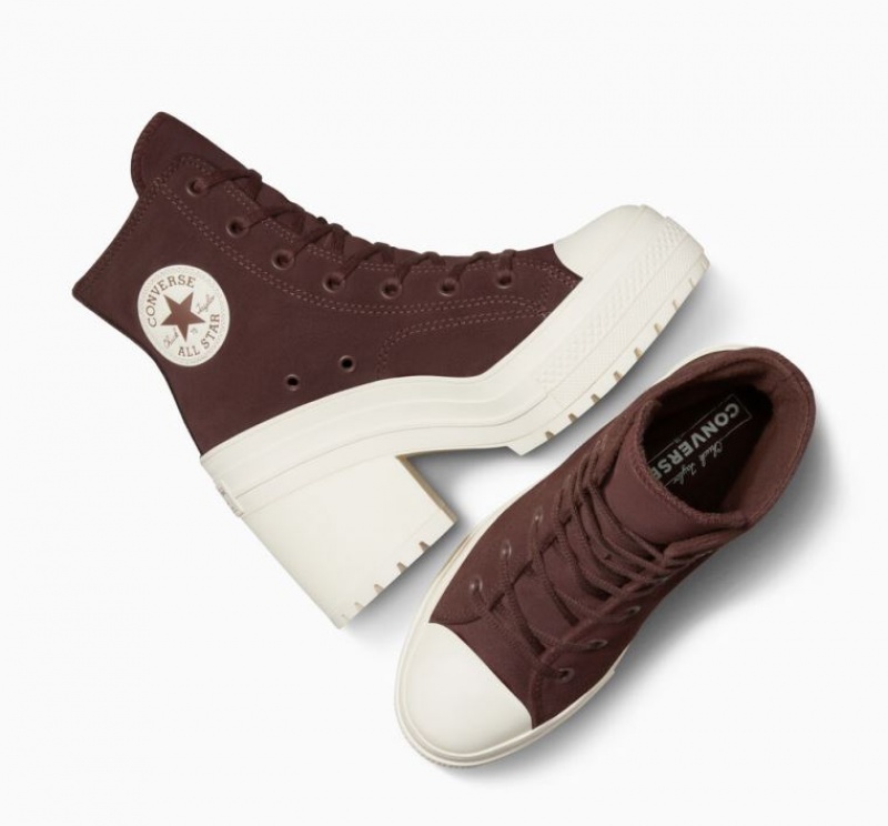 Tenis Plataforma Converse Chuck 70 De Luxe Heel Suede Mujer Marrones | COLOMBIA S3756V