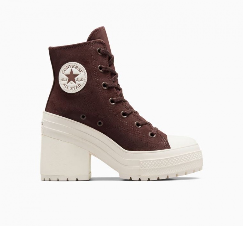 Tenis Plataforma Converse Chuck 70 De Luxe Heel Suede Mujer Marrones | COLOMBIA S3756V